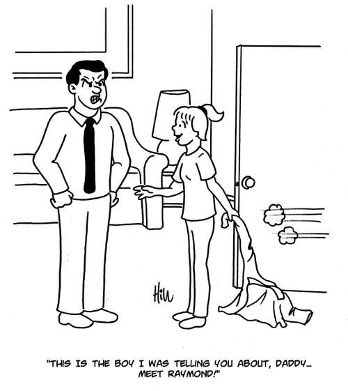 "This is the boy I was telling you about, Daddy...meet Raymond!"