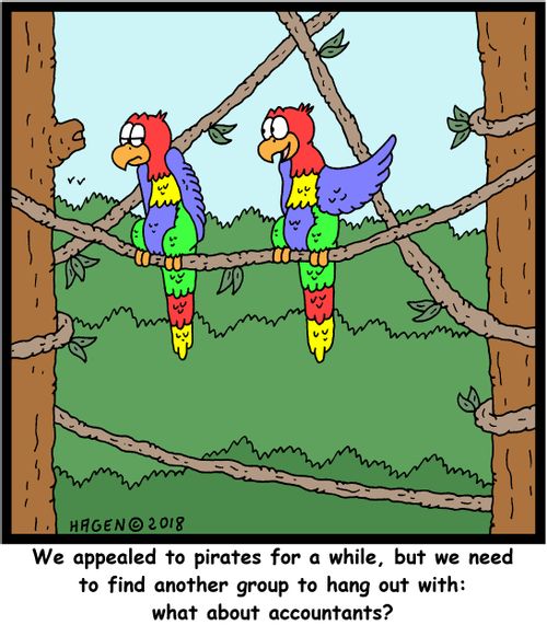"We appealed to pirates for a while, but we need to find another group to hang out with: what about accountants?"
