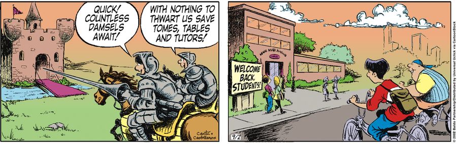 "Quick! Countless damsels await!"