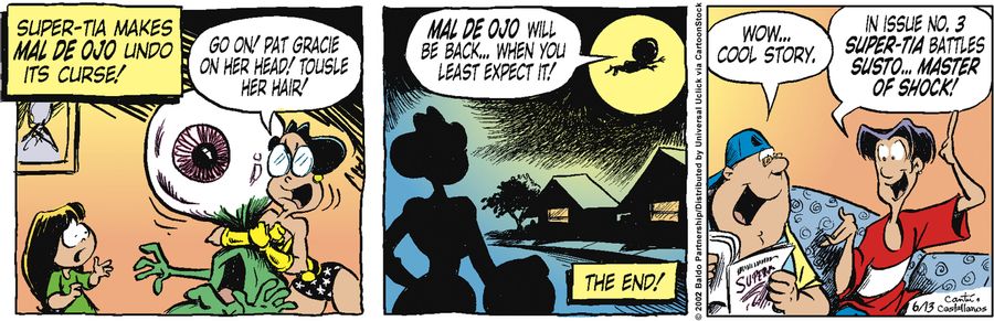 Super-Tia makes Mal de Ojo undo its curse!
