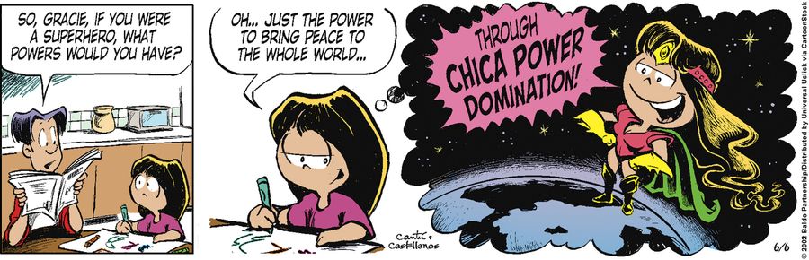 "So, Gracie, if you were a superhero, what powers would you have?"