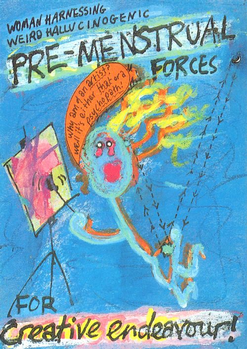 Woman Harnessing Weird Hallucinogenic Pre-Menstrual Forces