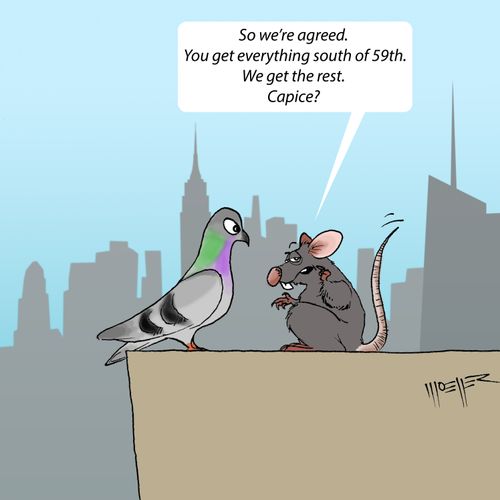 "So we're agreed. You get everything south of 59th. We get the rest. Capice?"