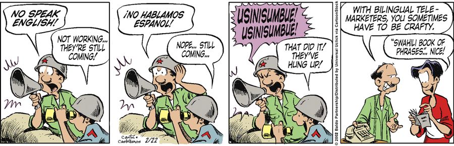 "With bilingual telemarketers, you sometimes have to be crafty."