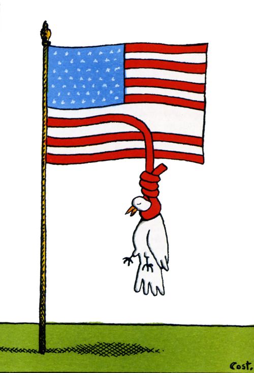 USA Hangs the Dove of Peace