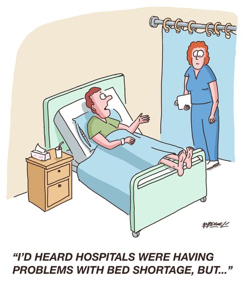 "I'd heard hospitals were having problems with bed shortage, but..."