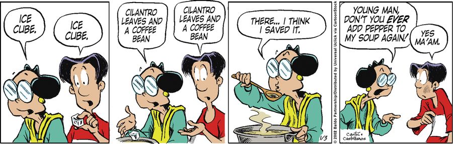 "Young man, don't you ever add pepper to my soup again!"