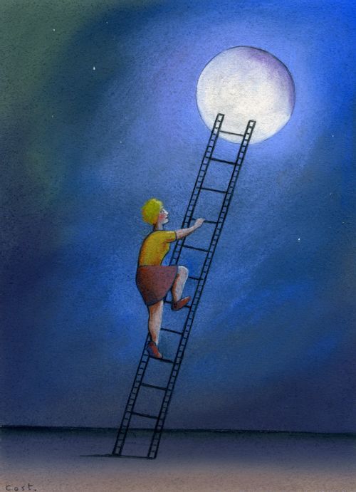 Film strip to the moon.
