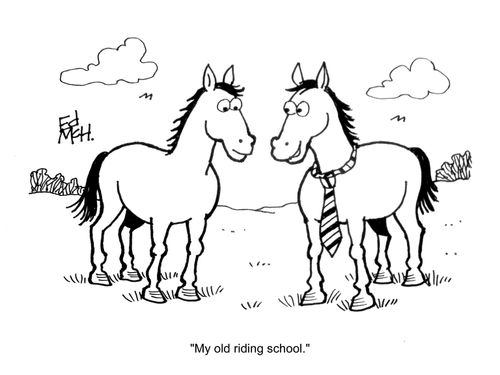 "My old riding school."