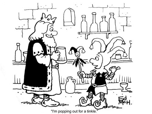 "I'm popping out for a tinkle."