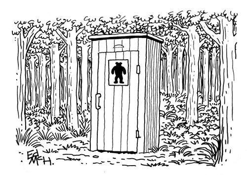Bear outdoor toilet!