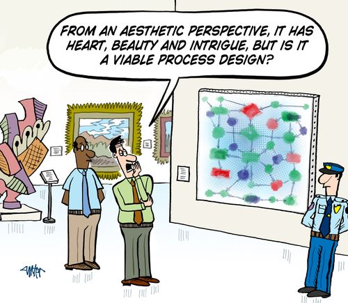 'From an aesthetic perspective, it has heart, beauty and intrigue, but is it a viable process design?'