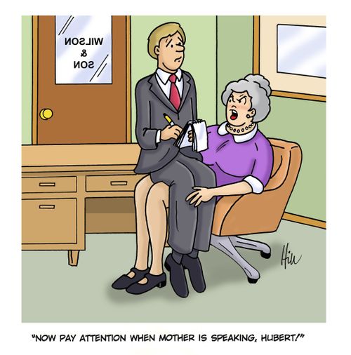 "Now pay attention when mother is speaking, Hubert!"