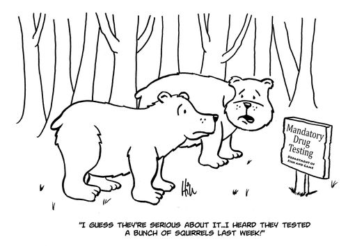 "I guess they're serious about it...I heard they tested a bunch of squirrels last week!"