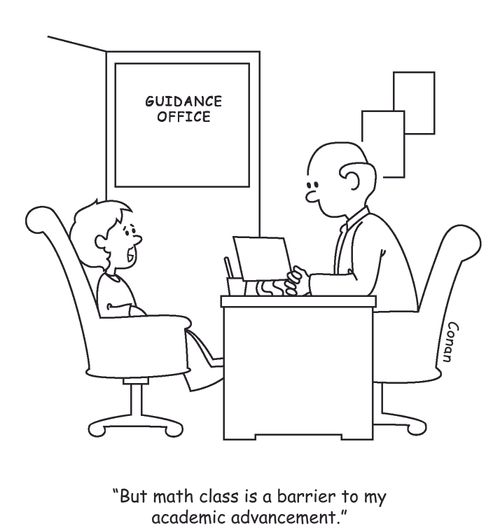 "But math class is a barrier to my academic advancement."