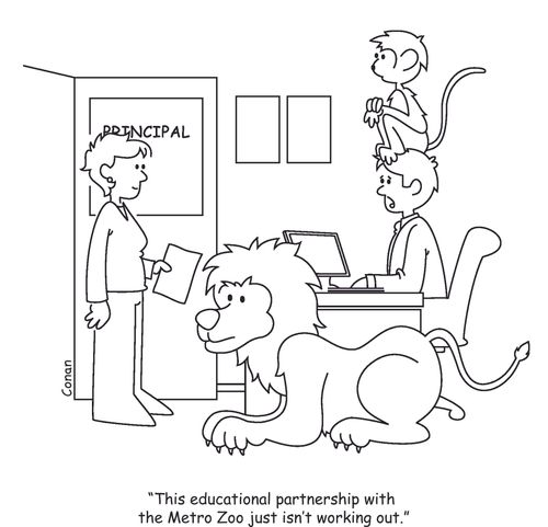 "This educational partnership with the Metro Zoo just isn't working out."