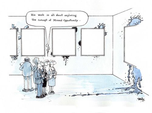 "His work is all about exploring the concept of missed opportunity."
