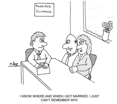 "I know where and when I got married. I just can't remember why."
