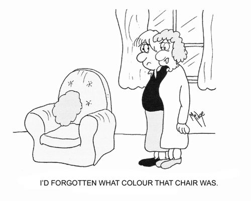 "I'd forgotten what colour that chair was."