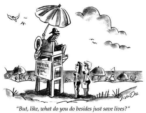 "But, like, what do you do besides just save lives?"