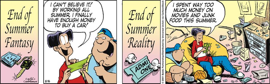 End of summer fantasy vs. end of summer reality.
