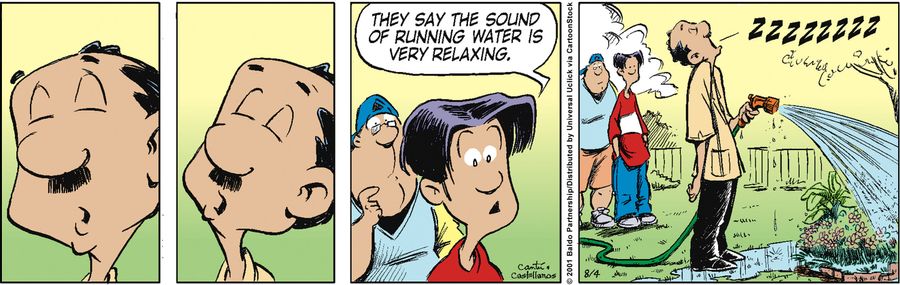 "They say the sound of running water is very relaxing."