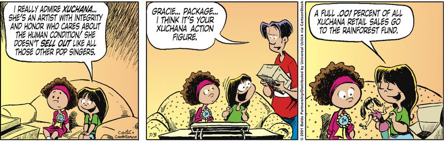 "I really admire Xuchana...she's an artist with integrity who cares about the human condition! She doesn't sell out like all those other pop singers."