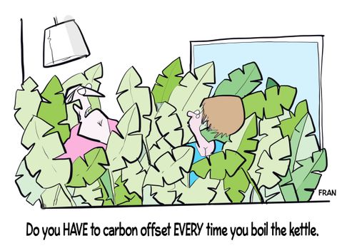 "Do you have to carbon offset every time you boil the kettle?"