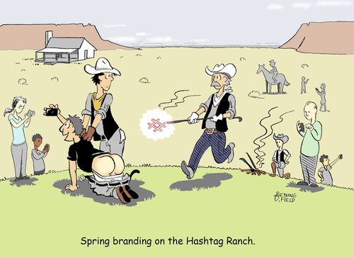 Spring branding on the Hashtag Ranch.
