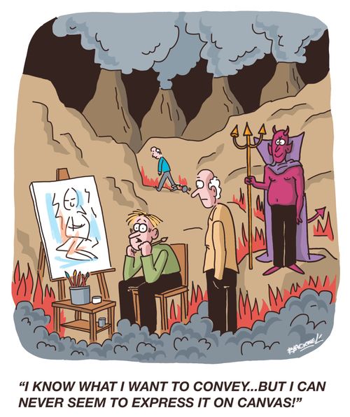 "I know what I want to convey...but I can never seem to express it on canvas!"