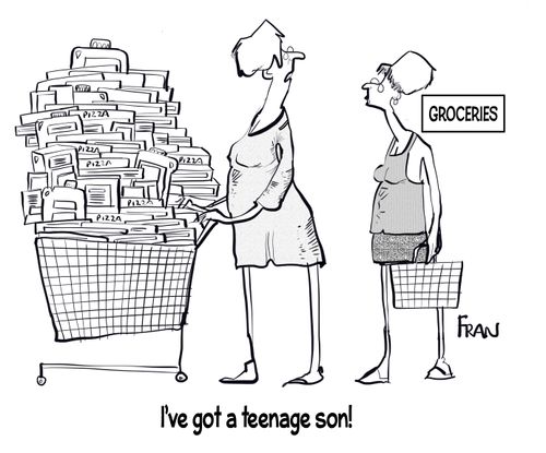 "I've got a teenage son!"