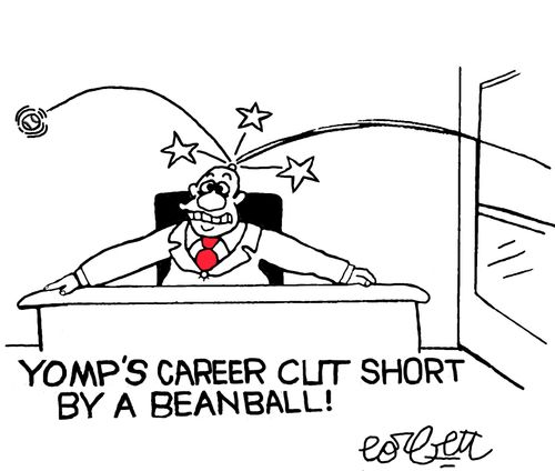 Yomp' career cut short by beanball!