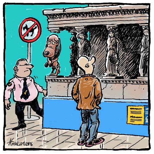 No dogs in the museum allowed