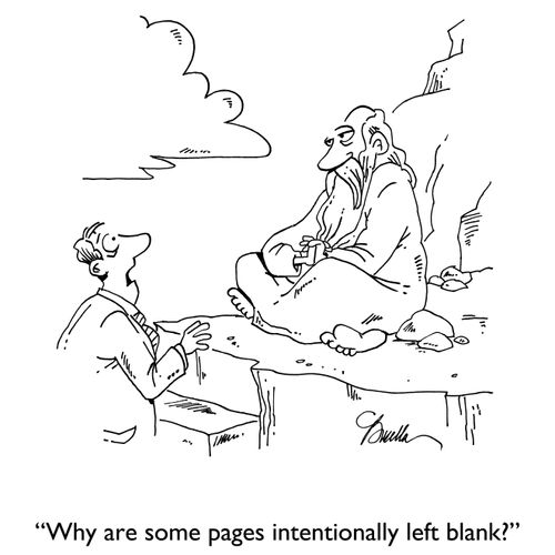 "Why are some pages intentionally left blank?"