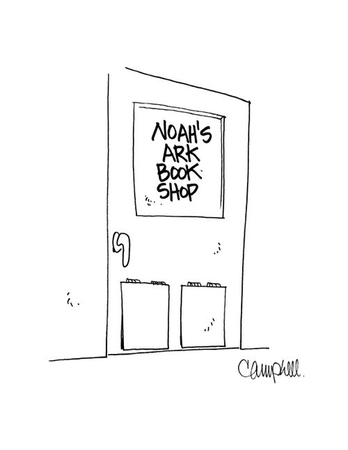 Noah's Ark Book Shop has two doggie doors.