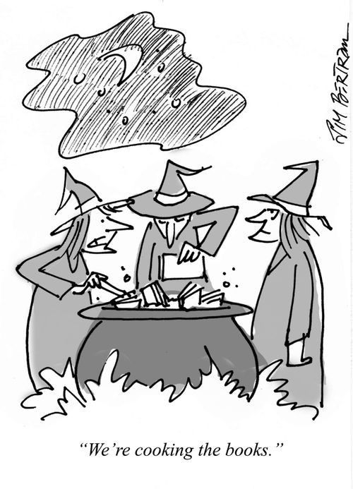 "We're cooking the books."