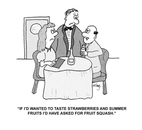 "If I'd wanted to taste strawberries and summer fruits I'd have asked for fruit squash."