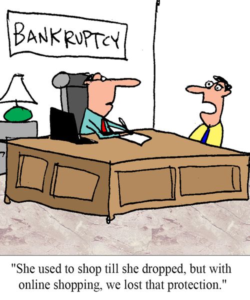 "She used to shop until she dropped, but with online shopping, we lost that protection."