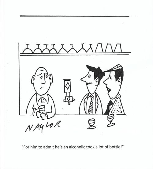 "For him to admit he's an alcoholic took a lot of bottle!"