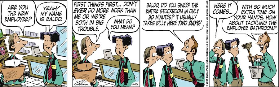 "Are you the new employee?"