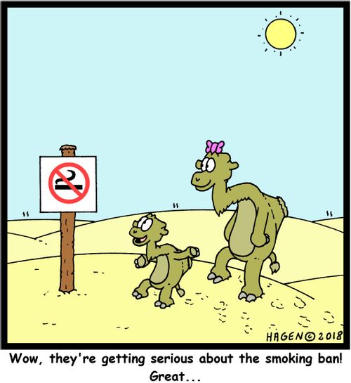 "Wow, they're getting serious about the smoking ban! Great..."