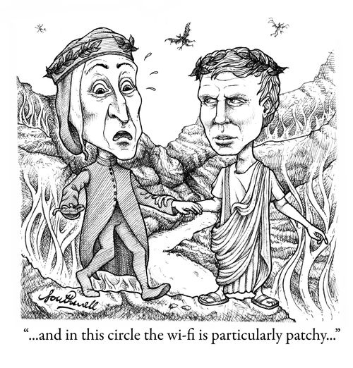 "...and in this circle the wi-fi is particularly patchy..."