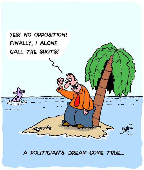 A politician's dream come true...