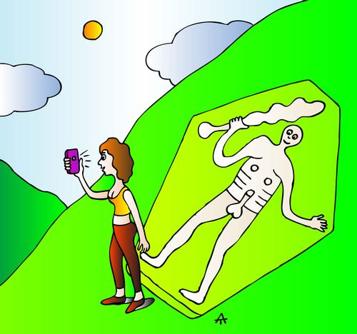 Selfy with the Cerne Abbas Giant