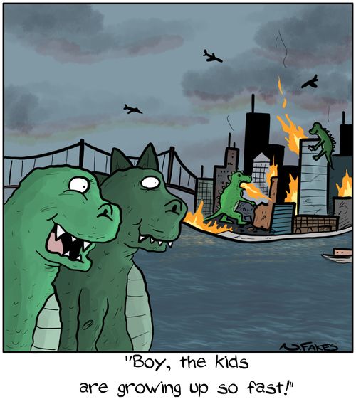 "Boy, the kids are growing up so fast!"