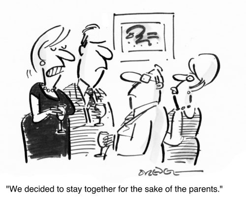 "We decided to stay together for the sake of the parents."