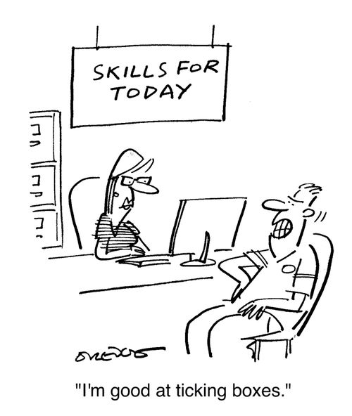 "I'm good at ticking boxes."