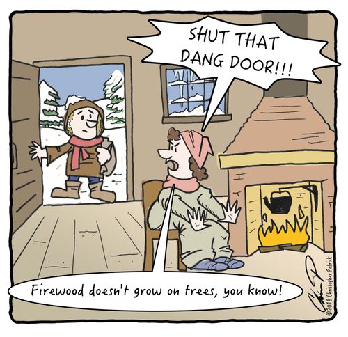 "Firewood doesn't grow on trees!"