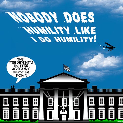 "The President's twitter account must be down."