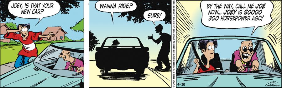 "Joey is that your new car?"